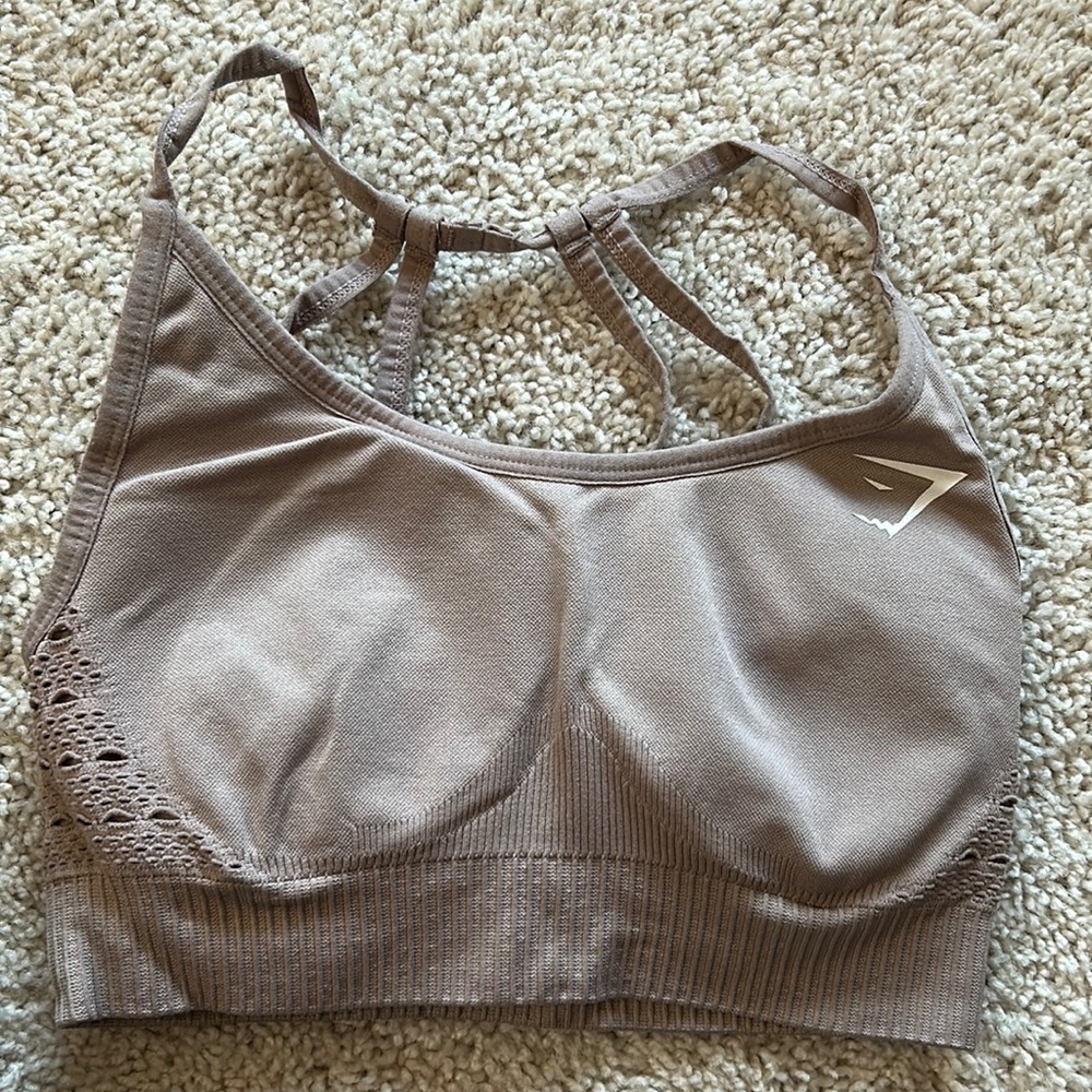 Taupe Energy Seamless Sports Bra